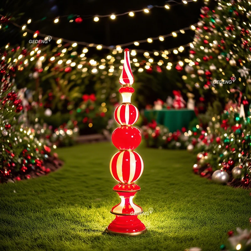 

Large IP65 Waterproof Resin Fiberglass Christmas Grid Display Tower LED Light Source for Outdoor Christmas Decorative Display