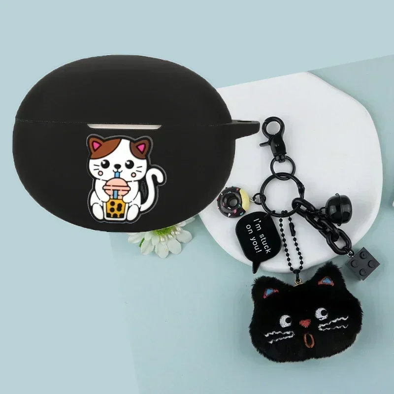 RAZER 해머헤드 트루 와이어리스 프로 케이스, 귀여운 고양이 실리콘 무선 블루투스 이어폰 커버