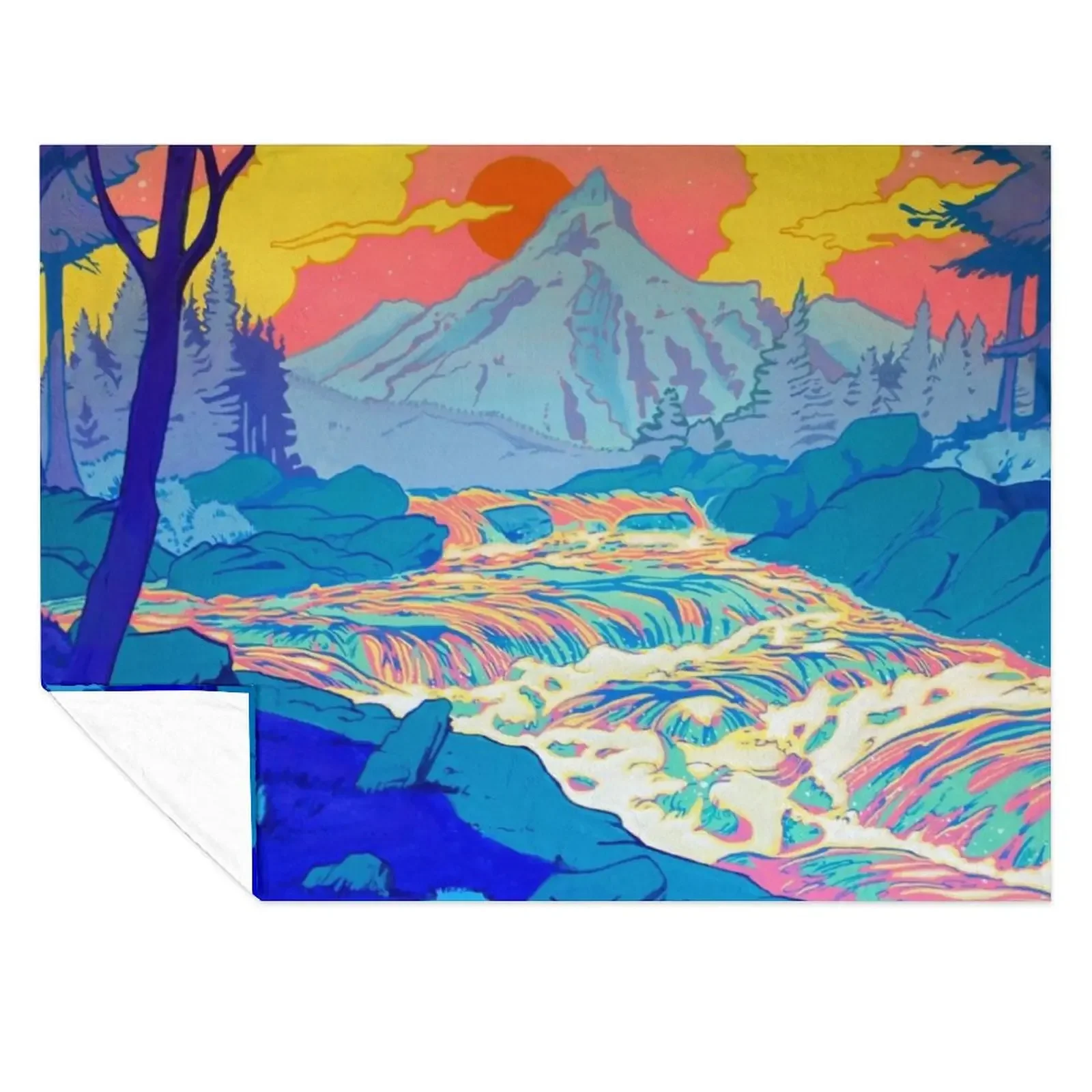 

River Throw Blanket Decorative Throw Tourist For Decorative Sofa Flannels Blankets