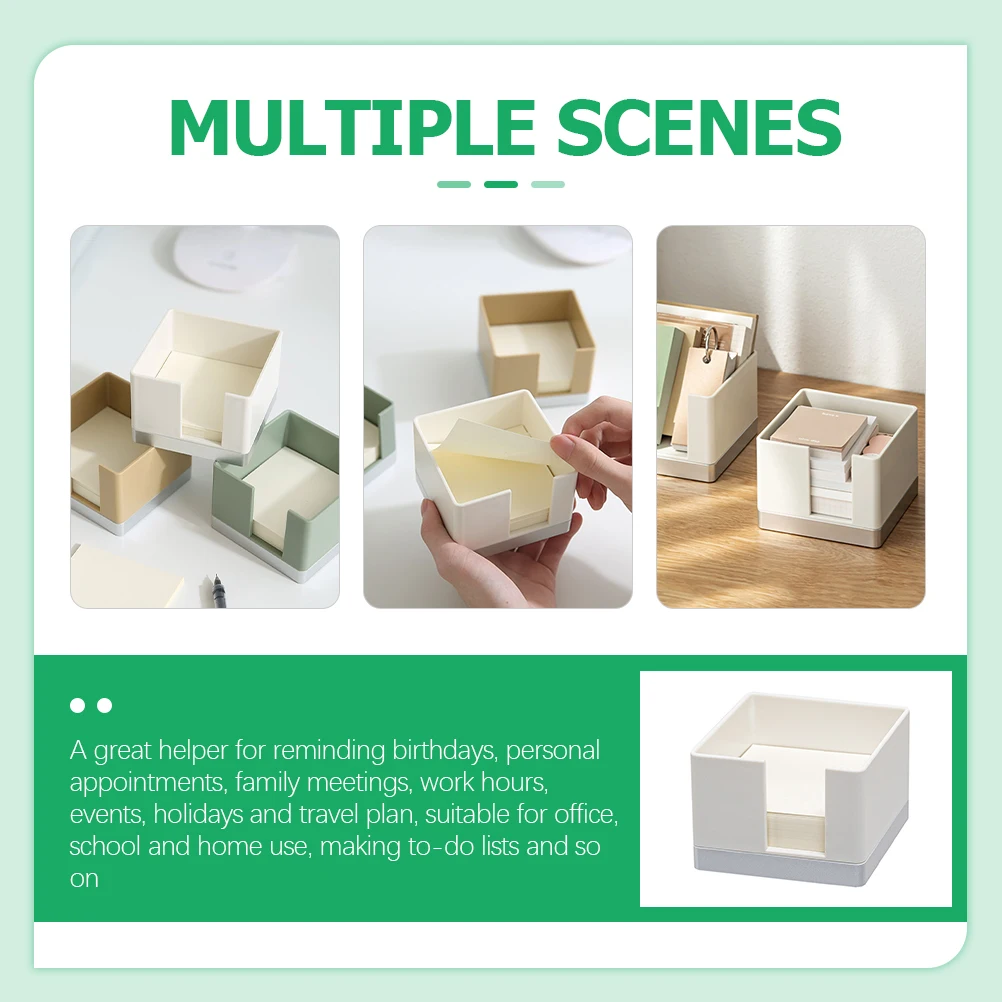 Storage Box Memo Pad Holder Desk ganizer Portable Beige Students Gift Travel Plan Bookmark Paper Notebook Mini