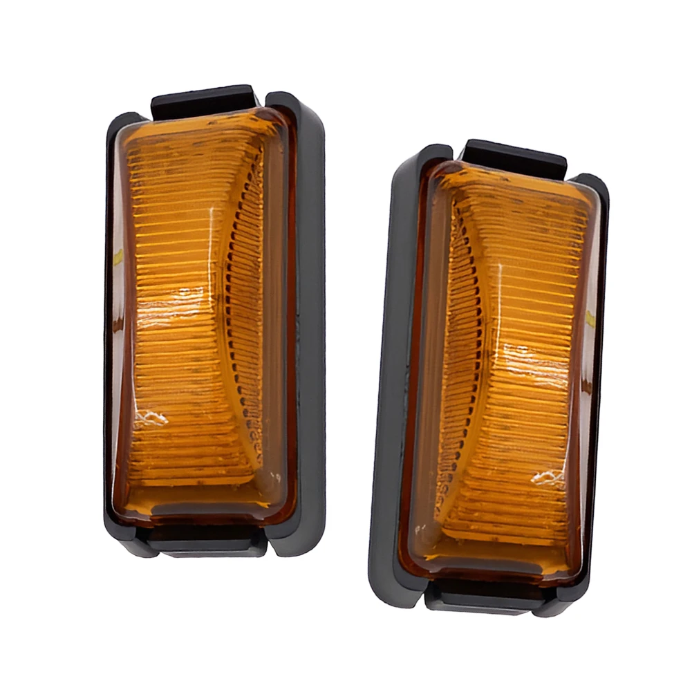 2Pcs 10V-30V 6-LED Car SUV Van Lorry RV Bus Boat Trailer Truck Amber Side Marker Light Clearance Lamp