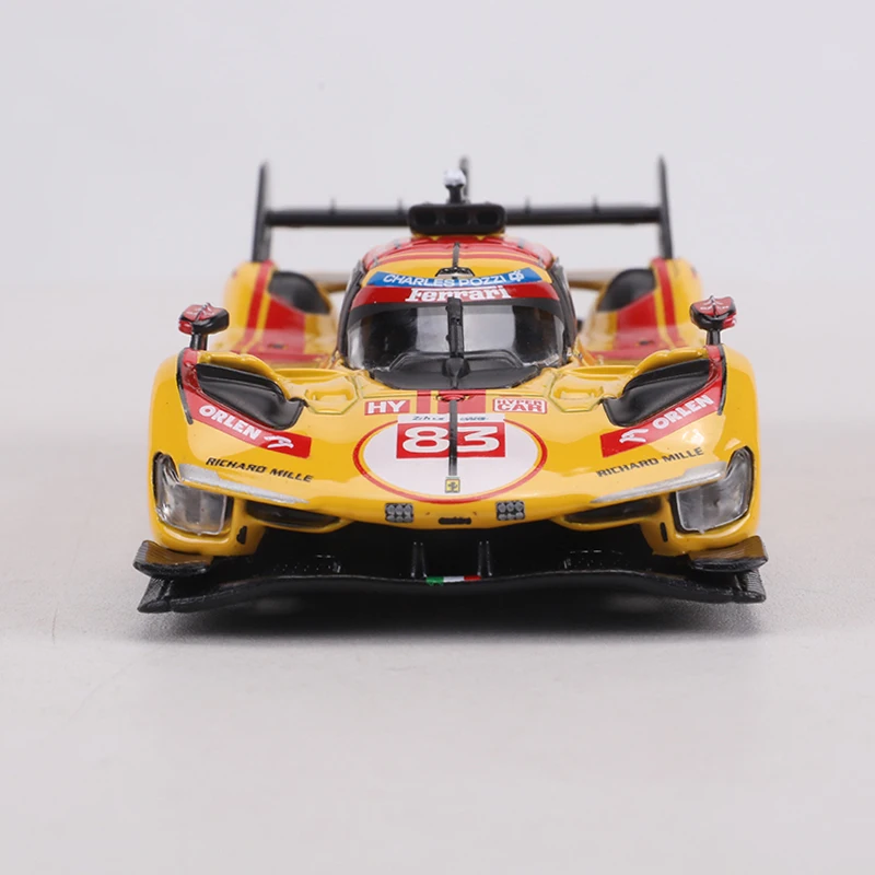 Burago 1:43 Ferrari 499P 24 Hours of Le Mans Car NO.83 Muddy distressed version Alloy Model Car view 5