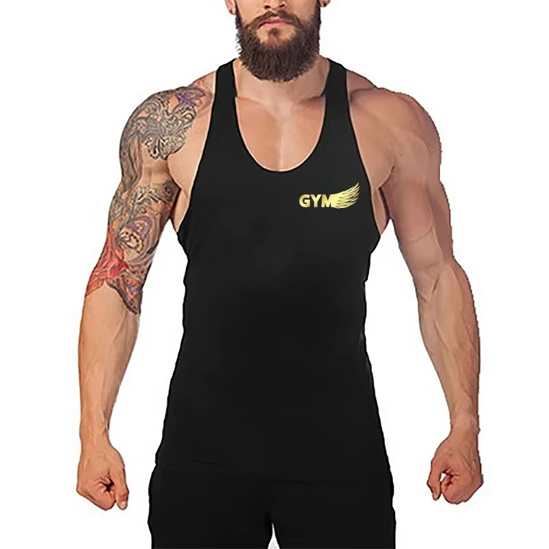 

New Bodybuilding Fitness Vest Men Cotton Sleeveless Tank Top Ready Gym Workout Muscle Definition Athletic Undershirt