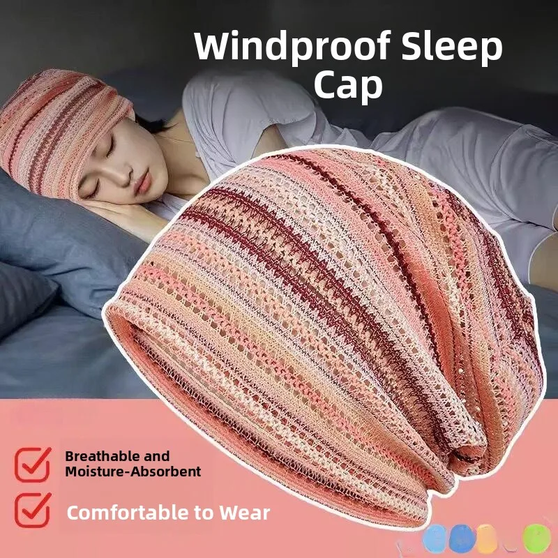 

Женская тонкая летняя шапка для сна, шапочка для химиотерапии, послеоперационная шапка для защиты головы от ветра и кондиционера, шапка-полумесяц