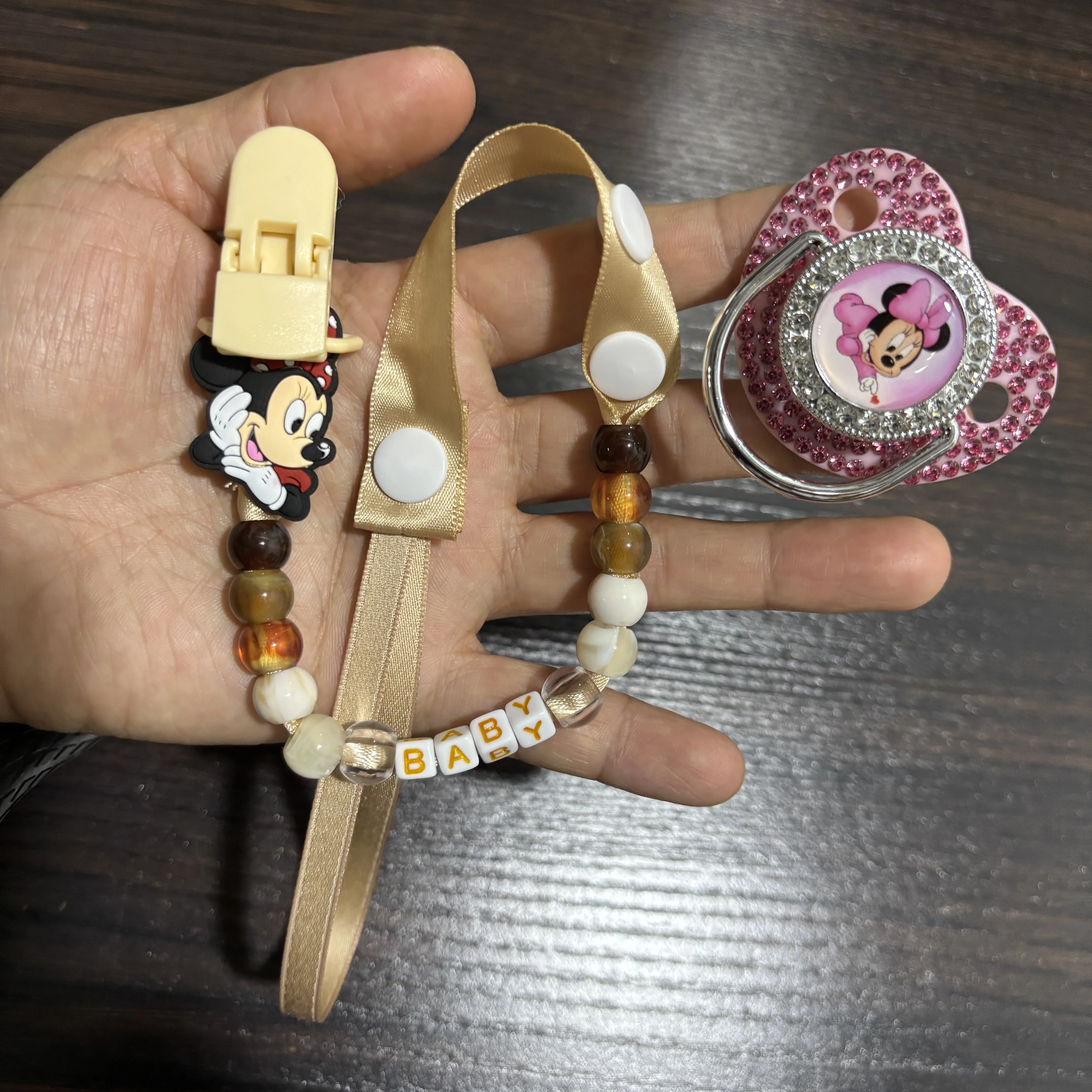 Chupete para Bebés Libre de BPA con Tapa Protectora y Cadena para Chupete a Juego, Tetina de Silicona Suave para Aliviar la Dentición