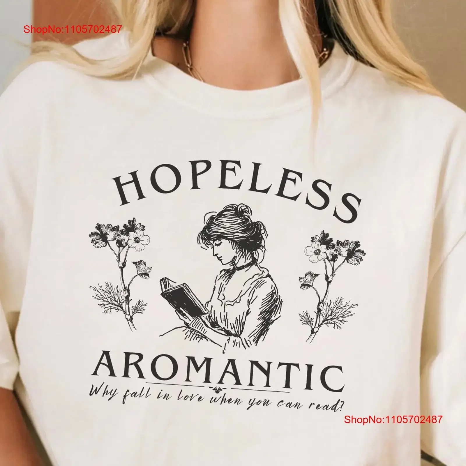 T-shirt Aromantique Sans Espoir, Asexuel, Aroace, Born To Read, Bookish, Book Lover, Aro Pride, PoeT, vintage, lavé, respirant, confortable