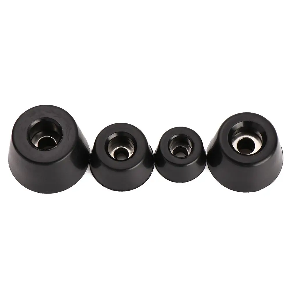 10pcs Anti Slip Furniture Legs Feet Black Speaker Cabinet Bed Table Box Conical Rubber Shock Pad Floor Protector Furniture Parts image 5