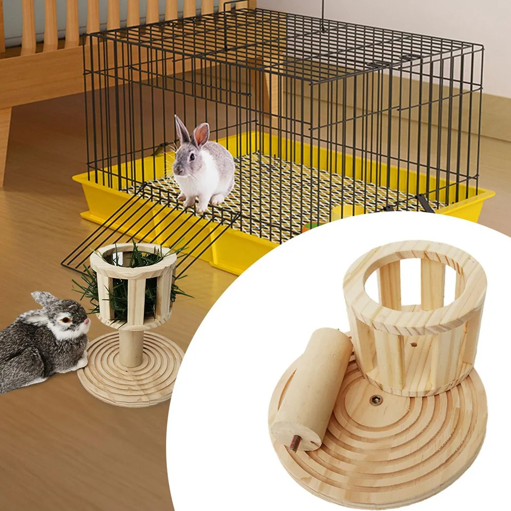 

Versatile Wooden Hay Feeder Hay Feeder Cage Accessories Hay Rack Hamster Hay Trough Food Dispenser