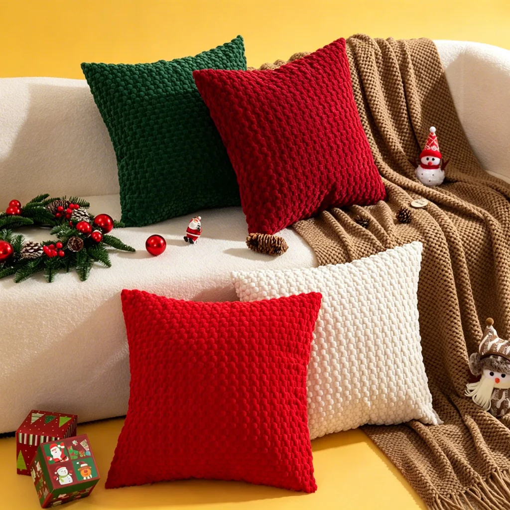Pillow Covers - Modern Decorative Cushion Cases with Zipper Closure, Machine Washable, No Inserts Included