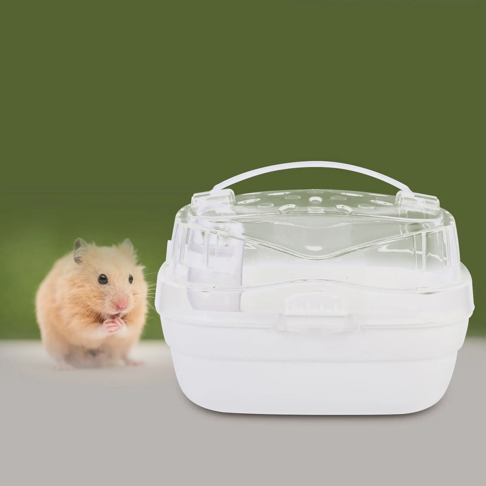 الهامستر السفر الناقل المحمولة البلاستيك صندوق الحيوانات الأليفة تنفس الحيوانات الصغيرة قفص لخنزير غينيا السكر شراعية أرنب الأحداث سهلة #1