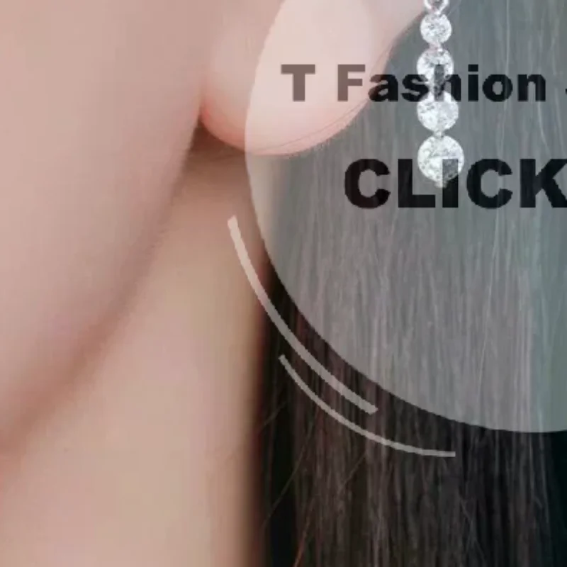 Silver Fairy Wireless Earbud Decor Clip Sparkly Cubic Zircon Dangle Star Pendant For Women Girls Daily Wear Parties Dating