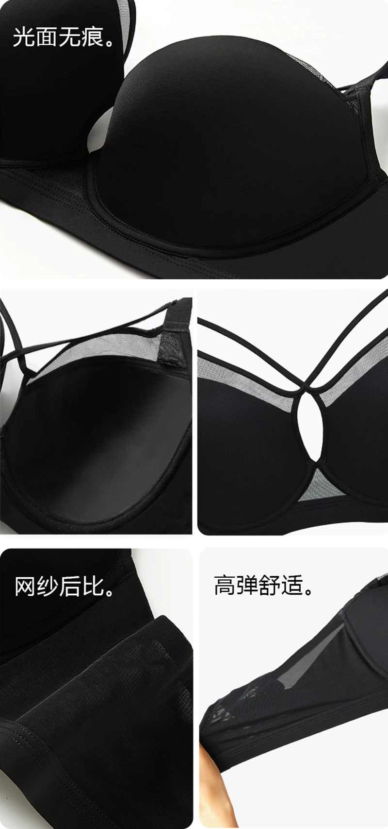 Womens Seamless Push Up Bra Modeled Full Cup Suppotive Underwire Female Plus Size Minimizer Bras 34 36 38 40 42 44 B C D E F G