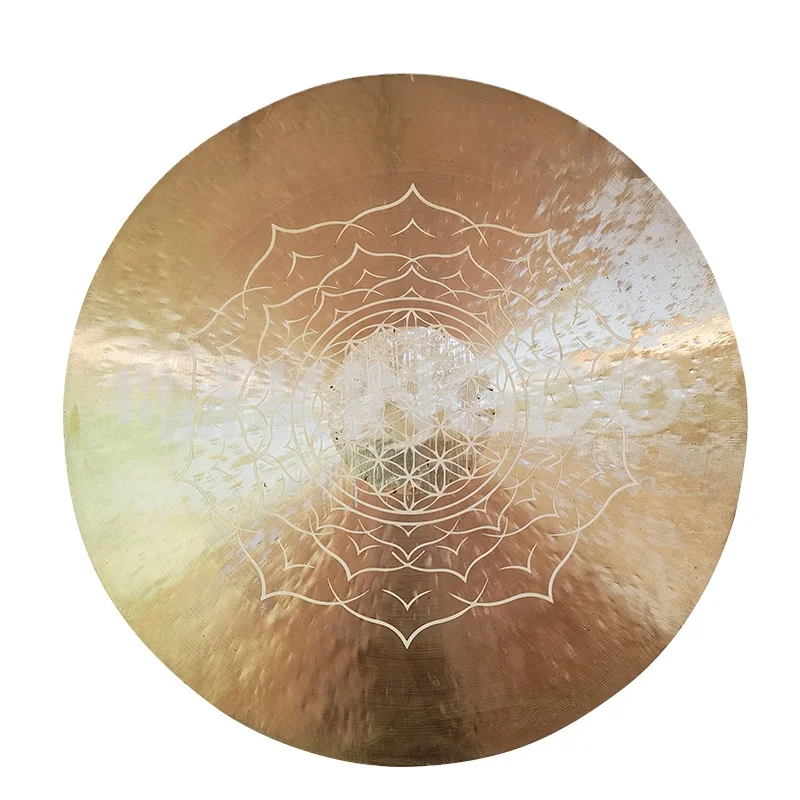 

2025 Kingdo Handmade Copper Gong 100cm/40" Handcrafted Customized Wind Gong Sound Therapy Gong Instruments