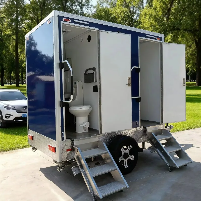 Mobile Toilet Cart Trailer Portable Bathroom for Beach Park Toilet Trailer Custom