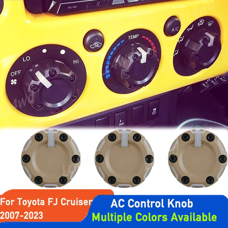 Accessoires intérieurs LC4WD 4X4, bouton de commande de climatisation, décoration de commande de climatisation pour TOYOTA FJ Cruiser 2007-2023