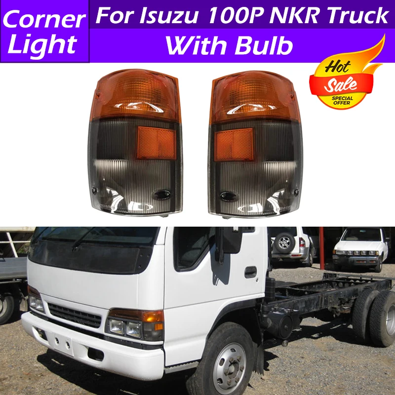 

For Isuzu 100P NKR Truck Front Bumper Corner Light Turn Signal Light Front Fog Light Fog Lamp Foglight With Bulb Car Accessories