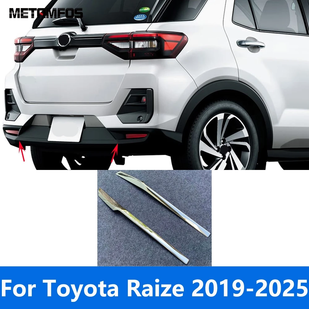 

For Toyota Raize 2019-2024 2025 Chrome Rear Bumper Lip Trim Body Kit Spoiler Diffuser Splitter Protector Accessories Car Styling