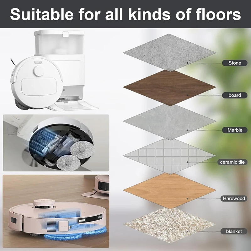 Conjunto de acessórios para ecovacs deebot n30 pro/n30 omni/n30 pro omni robô aspirador de pó escova lateral principal filtro hepa