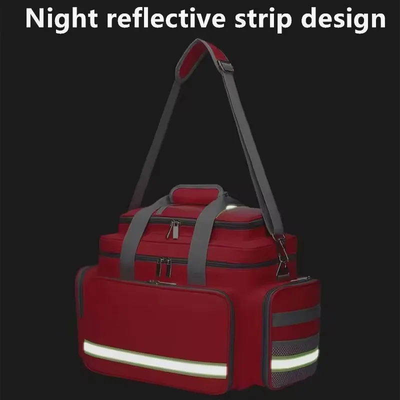 Waterproof Reflective First Aid Bag – Large Capacity Outdoor Emergency Rescue Medical Backpack with Multi-Pocket Design