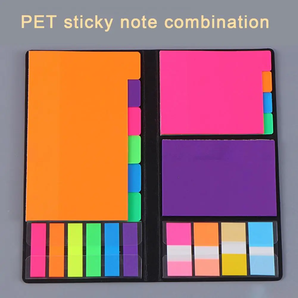 Tear-off Sticky Notes Colorful Waterproof Sticky Notes Set for Home Office School Easy Tear-off for Business for Organization