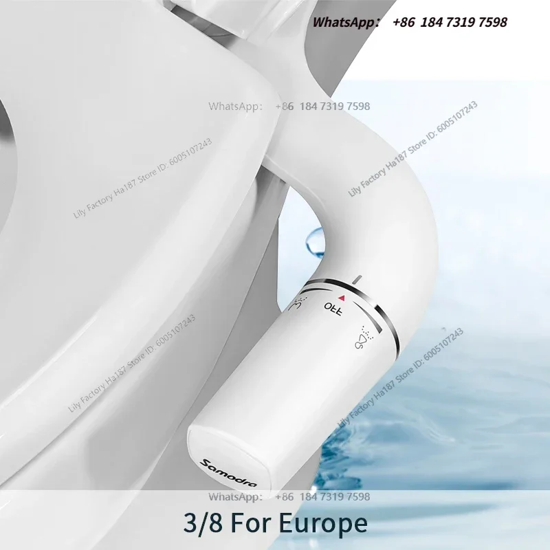 Right/Left Hand Toitet Bidet Sprayer Non-Electric Dual Nozzle Bidet Toilet Se-at Hygienic Shower For Bathroom Accessories