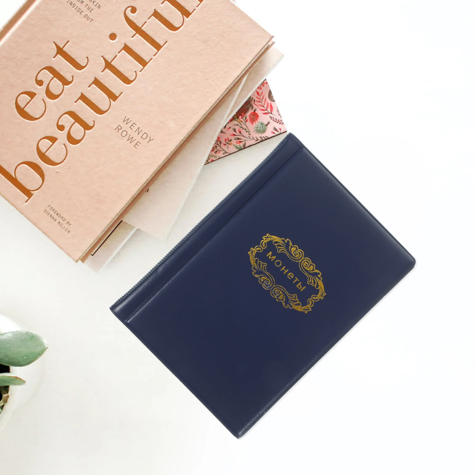 

PU Coin Collection Album Stamp Storage Book Commemorative Coins Organizer Holder Protective Case Collectors Gift