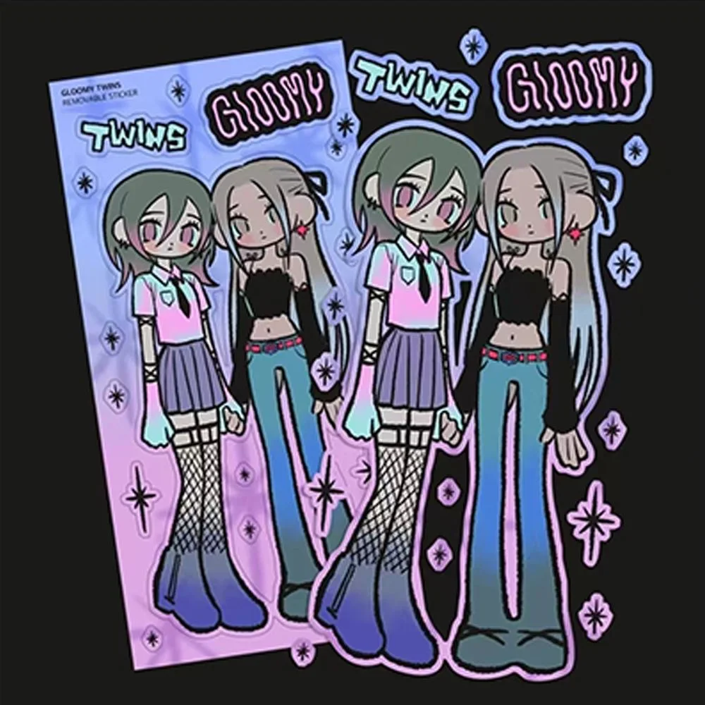 ملصقات Mookoo الكورية y2k فتاة حارة موحدة شخصية حساب اليد ملصق Ins عالية المظهر حافظة هاتف شعبية DIY بها بنفسك