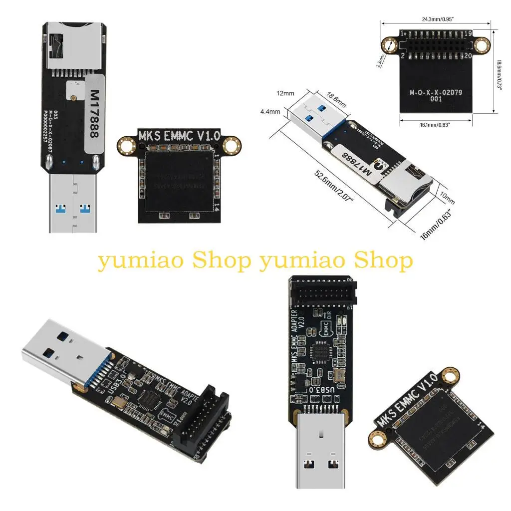 

587B MKS EMMC Адаптер v2 USB3.0 Читатель карт для модуля EMMC и быстро