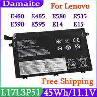 NEW L17L3P51 Laptop Battery For Lenovo Thinkpad E480 E490 E485 E580 E14 E15 Series SB10K97606 SB10K97608 01AV447 01AV445 L17M3P5