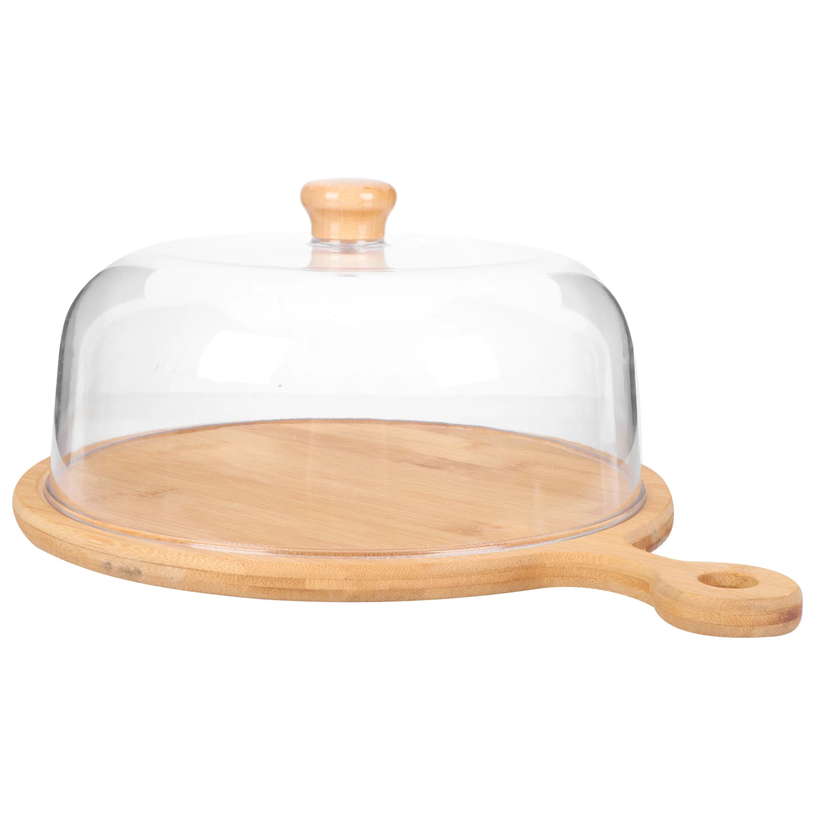 

1Set Cake Dust Cover PP Lid Cake Tray Food Holder Bread Plate Ideal for Party Wedding Bakery Display Snack Plate