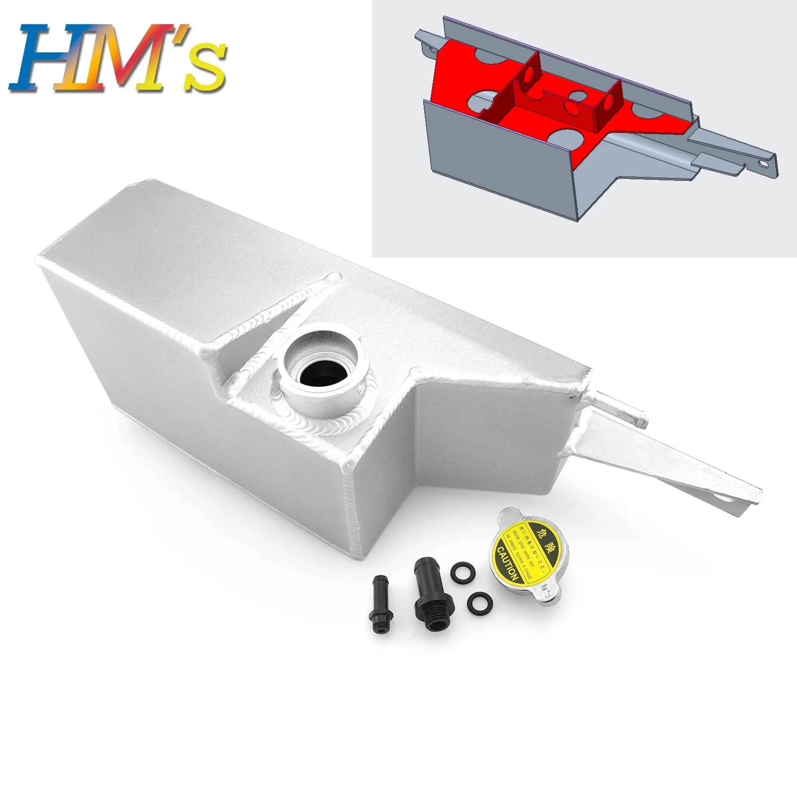 

For Nissan GTR R35 Coolant Expansion Tank Aluminum Water Overflow Tank Radiator Can For Nissan GT-R R35 Accessories 2009-2018