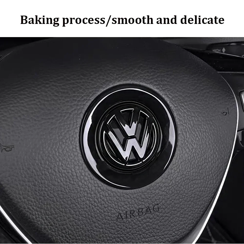 Car Steering Wheel Sticker ABS Auto Emblem Badge Decoration For Volkswagen VW GTI Passat B6 Golf 4 Polo Jetta Beetle Tiguan CC