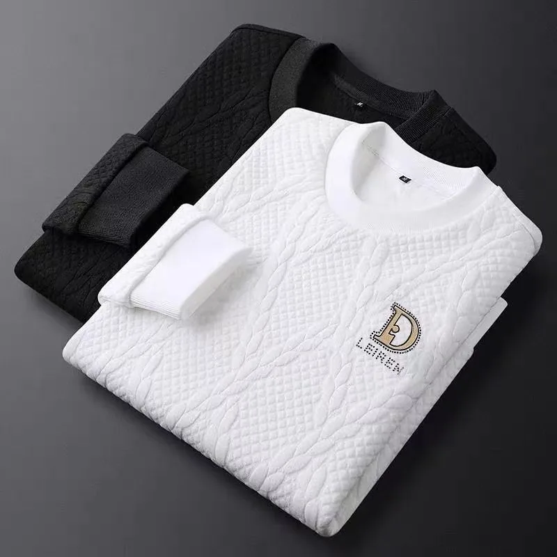 

Men's Clothing Spring and Autumn high quality Trendy Brand Printed Base Shirt Loose All-match Handsome Sweater