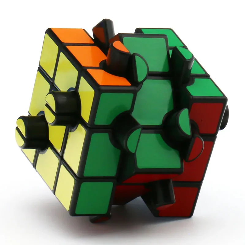 Calvin's Puzzle New 3x3 Cube Button Magic Cube Bundle Edition 3x3 Alien Ring Magic Children's Puzzle Toys Cube Puzzle