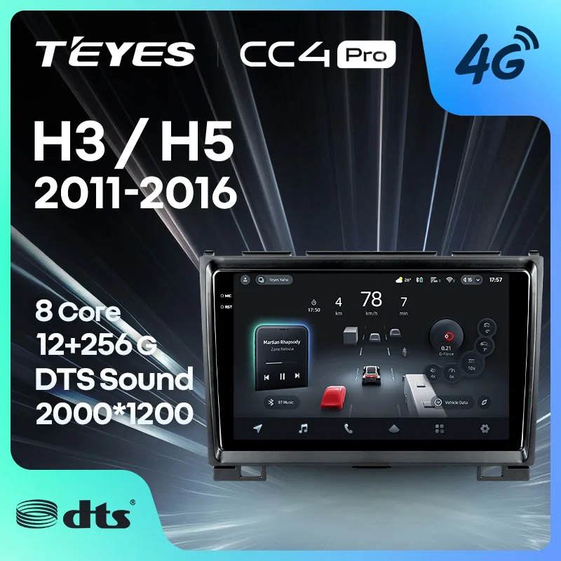 

TEYES CC4 PRO For GREAT WALL Hover Haval H3 H5 2011 - 2016 CarPlay Android Auto 2DIN Autoradio Radio Multimedia Stereo