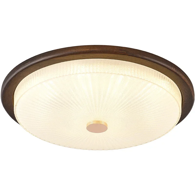 

Medieval style living room ceiling light Chinese retro wabi wind bedroom light water pattern glass advanced sense study ceiling