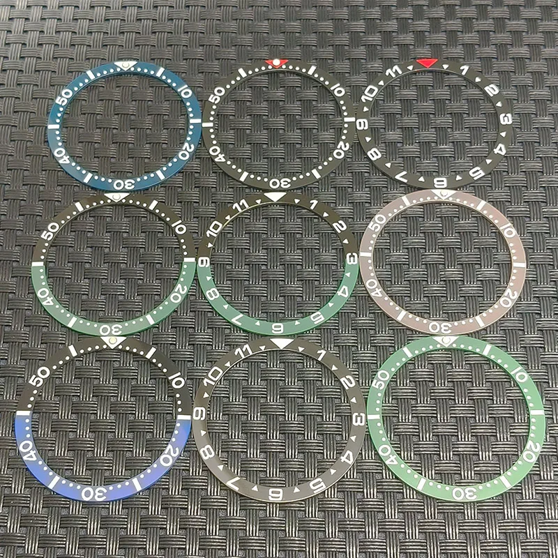 

38mmx31.5mm SKX007 Flat Ceramic Watch Bezel Insert Fit SKX007 SKX009 SRPD Watch NH36 NH35 Movement Men's Watch Bezel Insert Ring