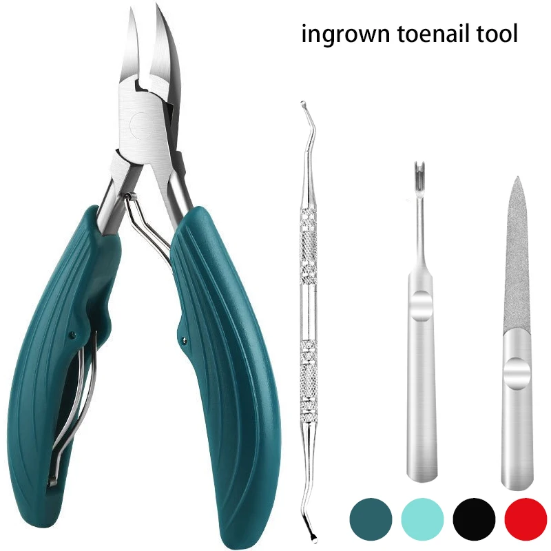 Professional Toe Nail Clippers Cutter ingrown toenail tool Thick Nails Dead Skin Dirt Remover Super Sharp Curved Blade Nail Tool