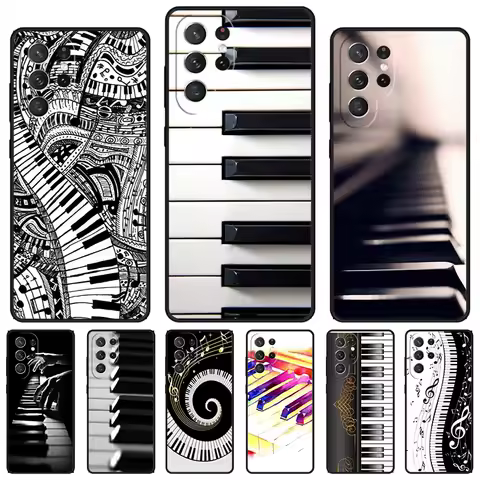 Piano Keys Musical phone case For Samsung Galaxy S24 S23 S22 Ultra Note 10 20 Plus S8 S9 S10 S20 S21 FE Cover