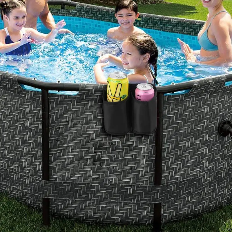 Swimming Pool Cup Holder Pool Side Beverage Cup Holder Hollowed Bottom Outdoor Pool Handrail Pocket For Beer Toys Sunscreen