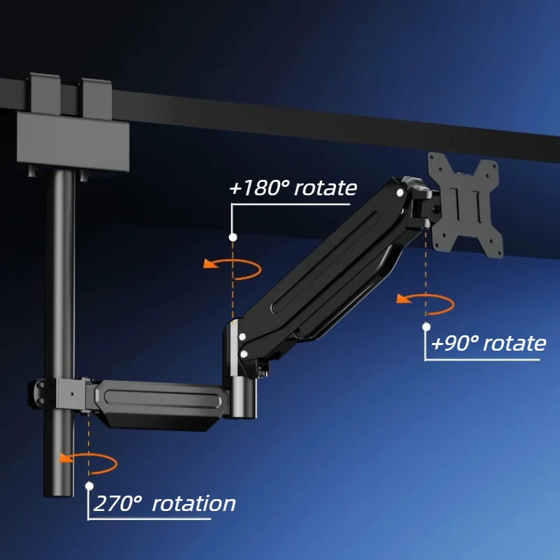 Rotatable Monitor Mount Bracket Adjustable Lifting Monitors Arm Inverted Installation Monitor Storage Stand Monitors Organizer