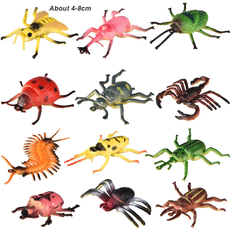 Jouets éducatifs scientifiques pour enfants, modèle d'insecte de simulation, araignée, haricot, scarabée, papillon et autre table de sable