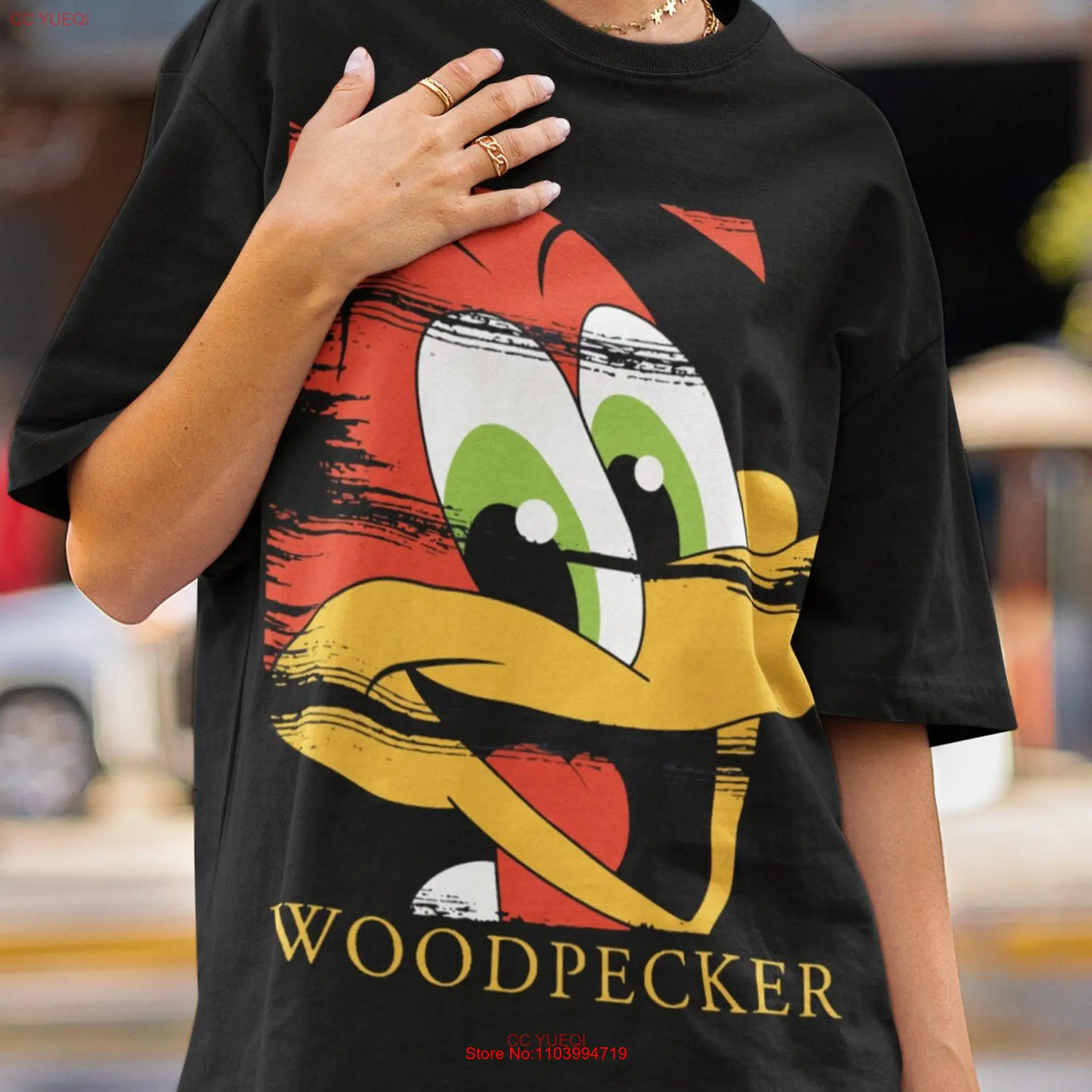 Funny Woodpecker T Shirt Red Headed Bird Watching long or short sleeves