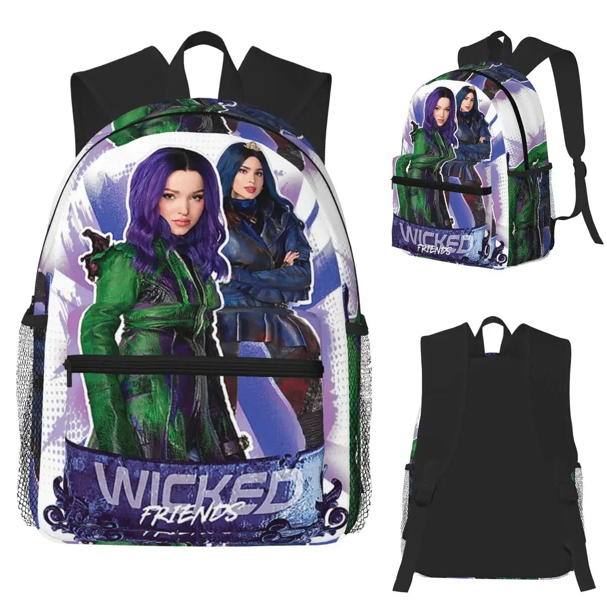 

Mal And Evie Wicked Friends Descendants Student Backpack School Bag Hiking Travel Daypack for Men Women Bookbag Shoulder Bags