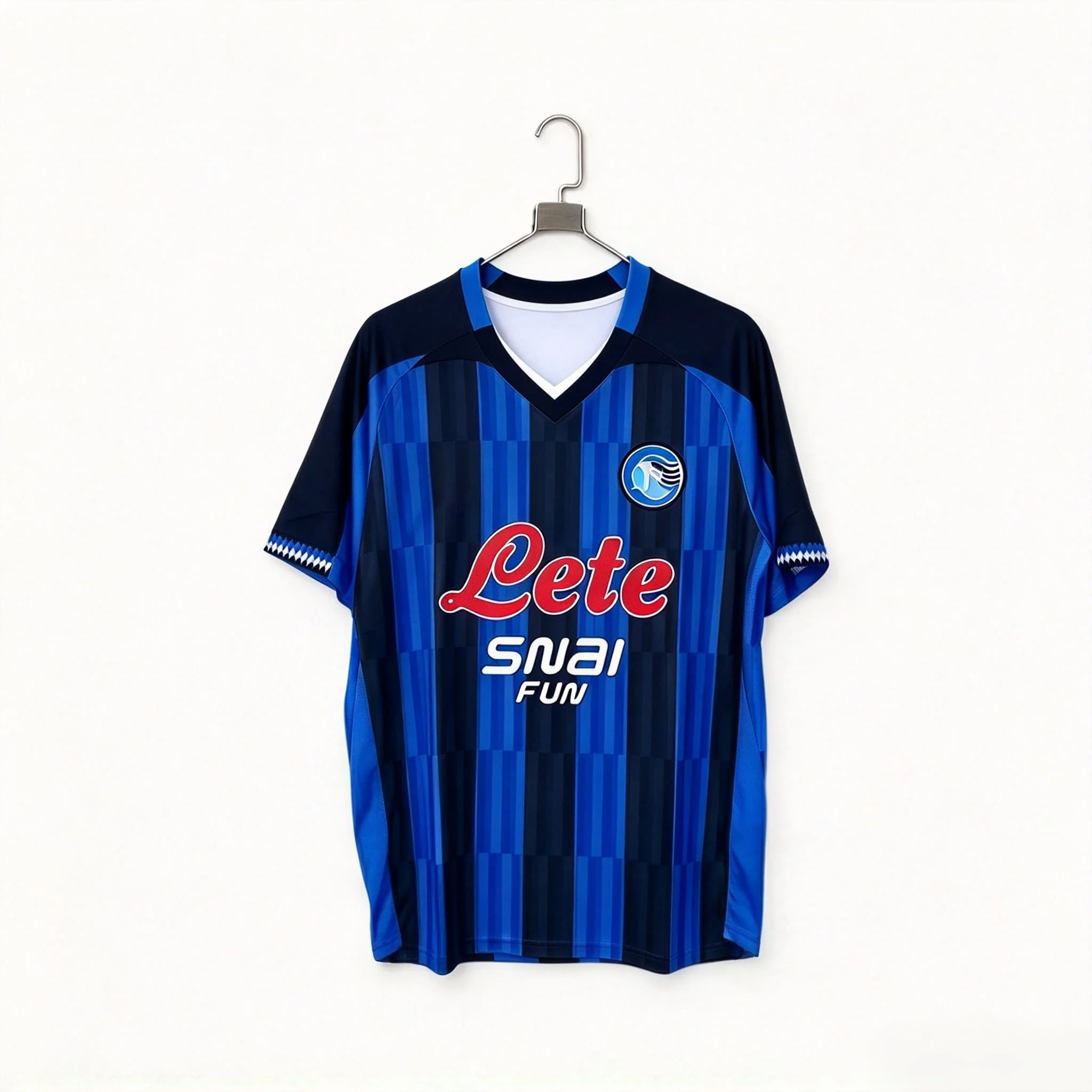 Napoli Retro Soccer Jersey Men V‑Neck Short Sleeve Football Shirt Striped Quick‑Dry Tops Training Fan Sport Family Matching
