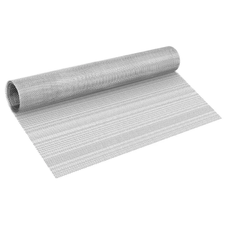 Mesh Sheet Size,20 Mesh Woven Wire Mesh Gap-Blocker Metal Filter Fine Screen Roll Drain Cover Mesh Silver