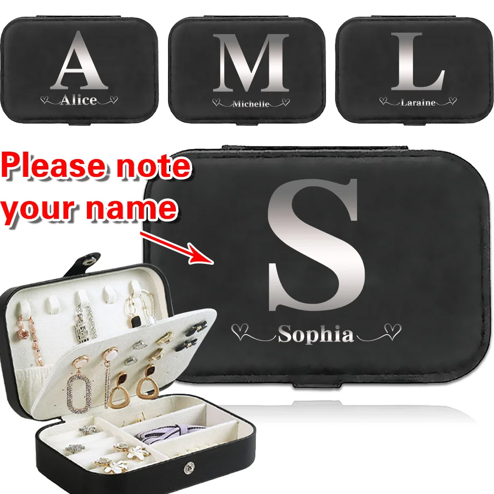 

Персонализированная коробка для хранения ювелирных изделий с индивидуальным именем, новинка 2025, высококачественная изысканная новая женская косметичка для демонстрации ювелирных изделий