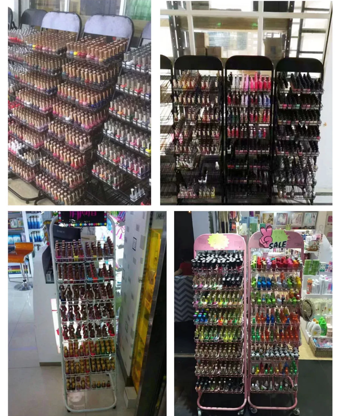 

Metal craft commercial multi-layer nail polish display storage rack shopping mall market