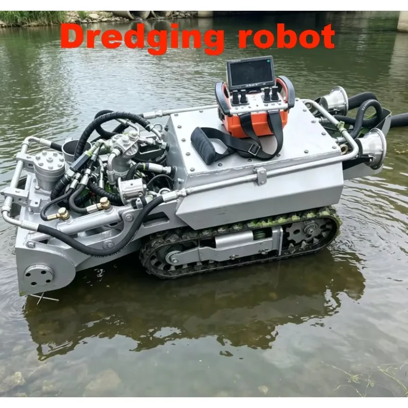 Sediment Dredging Robot Remote Control Dredging Robot with Automated Collection for River Restoration