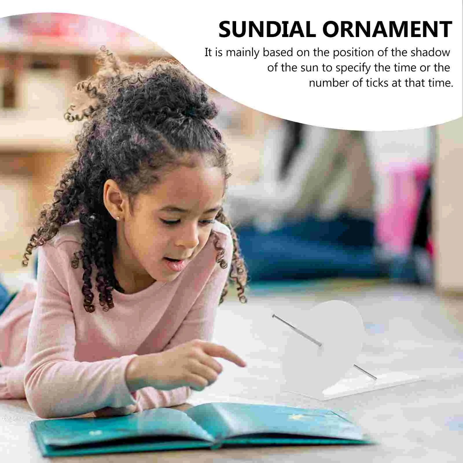 2 Pcs Decorations Time Measuring Instrument Child Children’s Toys Scientific Sundial Model Plastic Home